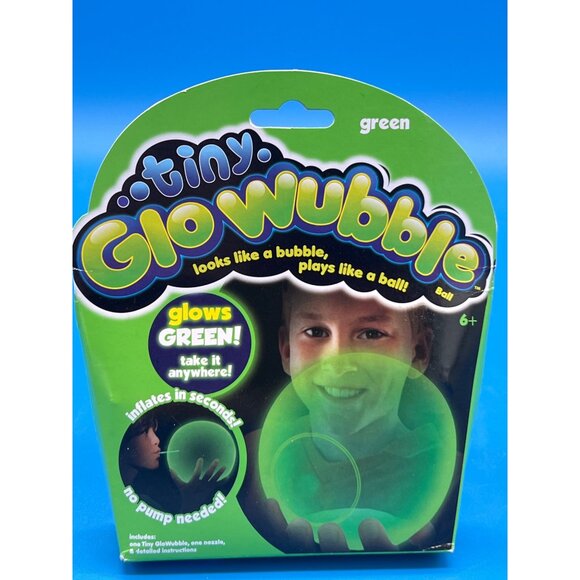 Tiny GloWubble Inflatable Ball - Glows Green - Picture 2 of 5